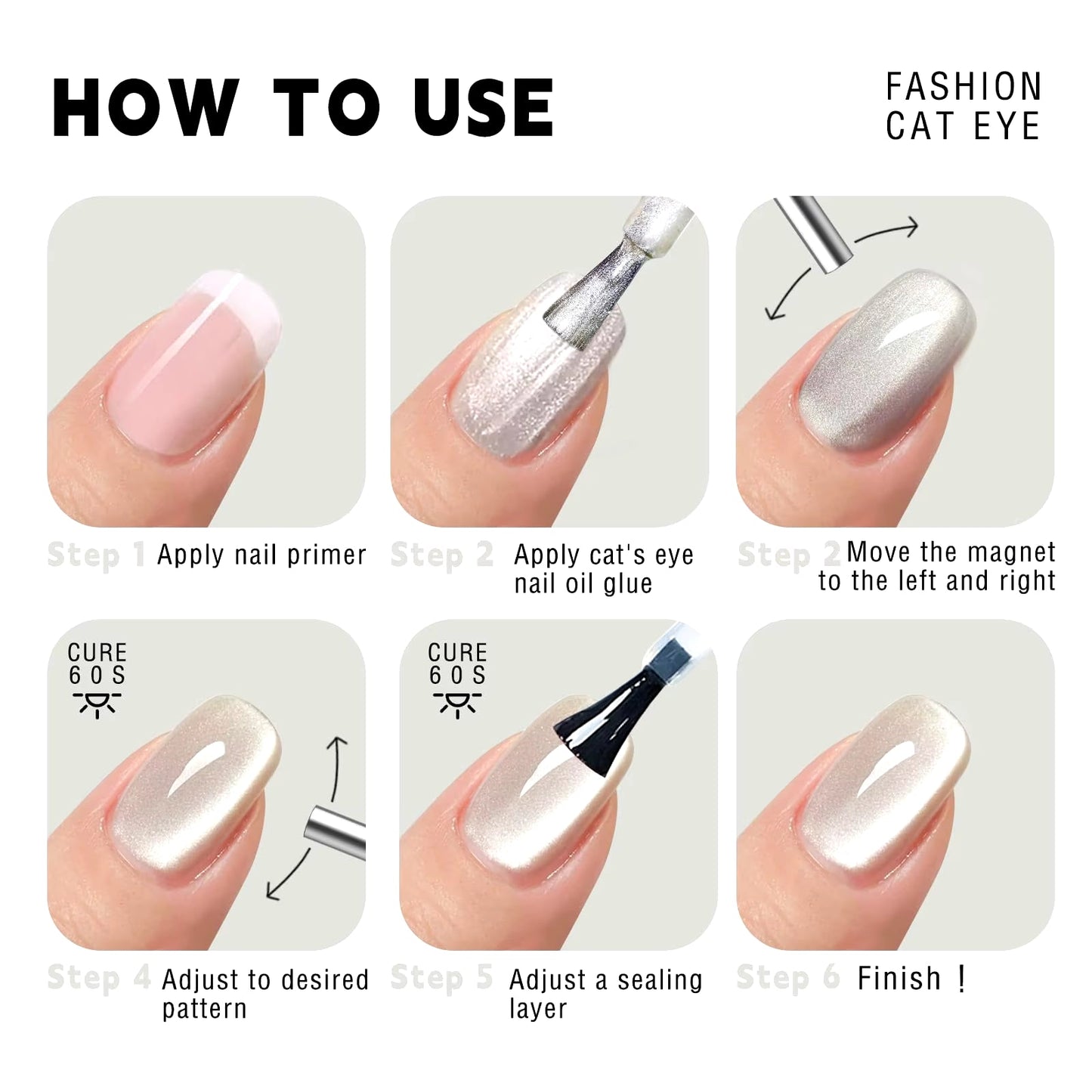 Nail Art Magnetic Pen 3D Cat Eye Painting Nails Art Design Dual-Ended Magnet Wand Gel Polish Magic for Manicure Diy&Salon Tools