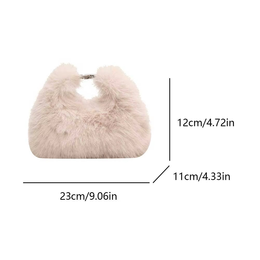 Shoulder Bag Women Soft Fluffy Crossbody Bag Faux Fur Luxury Handbag Winter Women'S Bag 2024 Ladies Clutch Purse for Women