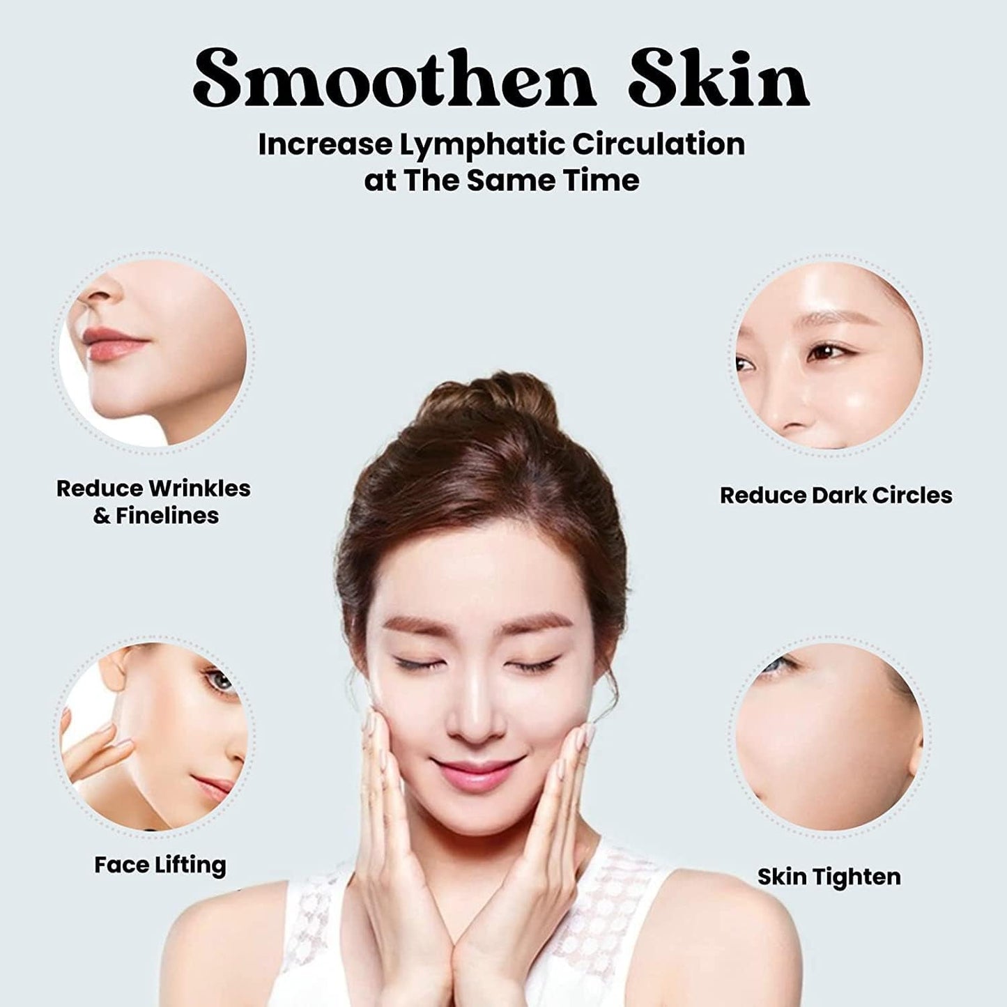 Gua Sha Facial Tools & Face Roller for Wrinkless Natural Skincare Tool Jade Roller Guasha Tool for Face Facial Massager (Green)