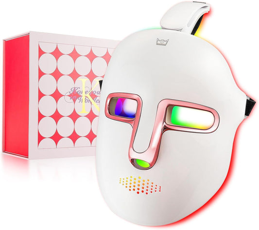 Cordless Beauty Led Face Mask,7 Colors Light Mask with 270Pcs Beads,Rechargeable Led Face Light Mask for Face Beauty,Anti-Anging