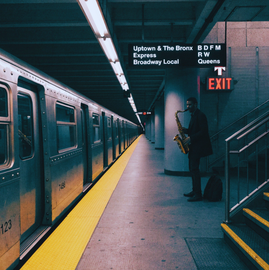 Behind the smokey glass