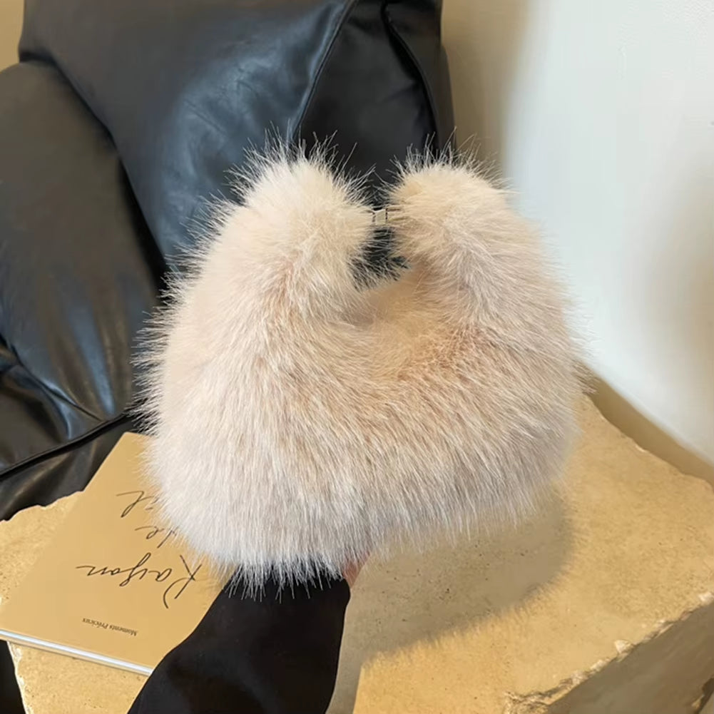 Shoulder Bag Women Soft Fluffy Crossbody Bag Faux Fur Luxury Handbag Winter Women'S Bag 2024 Ladies Clutch Purse for Women