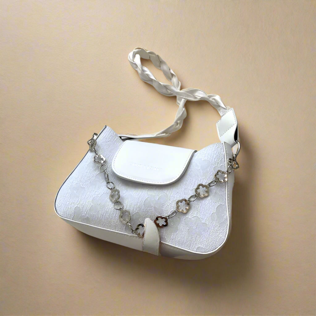 Three-Dimensional Pattern Embroidered Underarm Bag for WOMEN'S Shoulder Bag PU Fabric